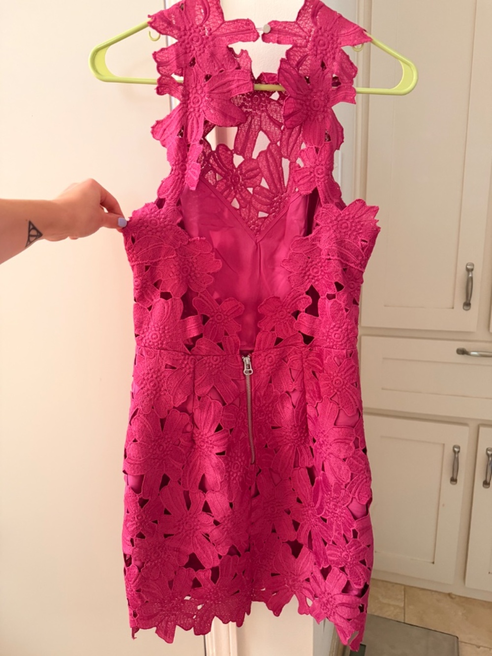 FREE PEOPLE JESSA FLORAL LACE MINI DRESS X SAYLOR - Picture 12 of 12